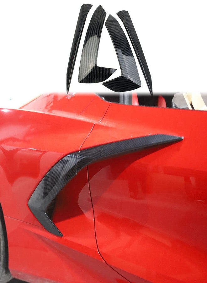 crosselec Carbon Fiber Exterior Body Side Air Outlet Cover Trim for Chevrolet Corvette C8 2020-2025 - Image 1